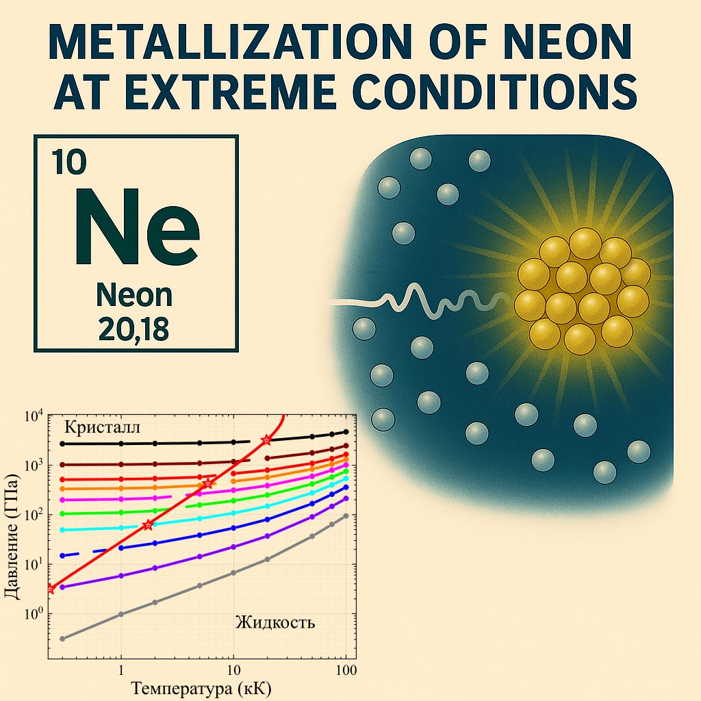 Исследователи раскрыли свойства неона в экстремальных условиях. Источник: журнал Physical Review B