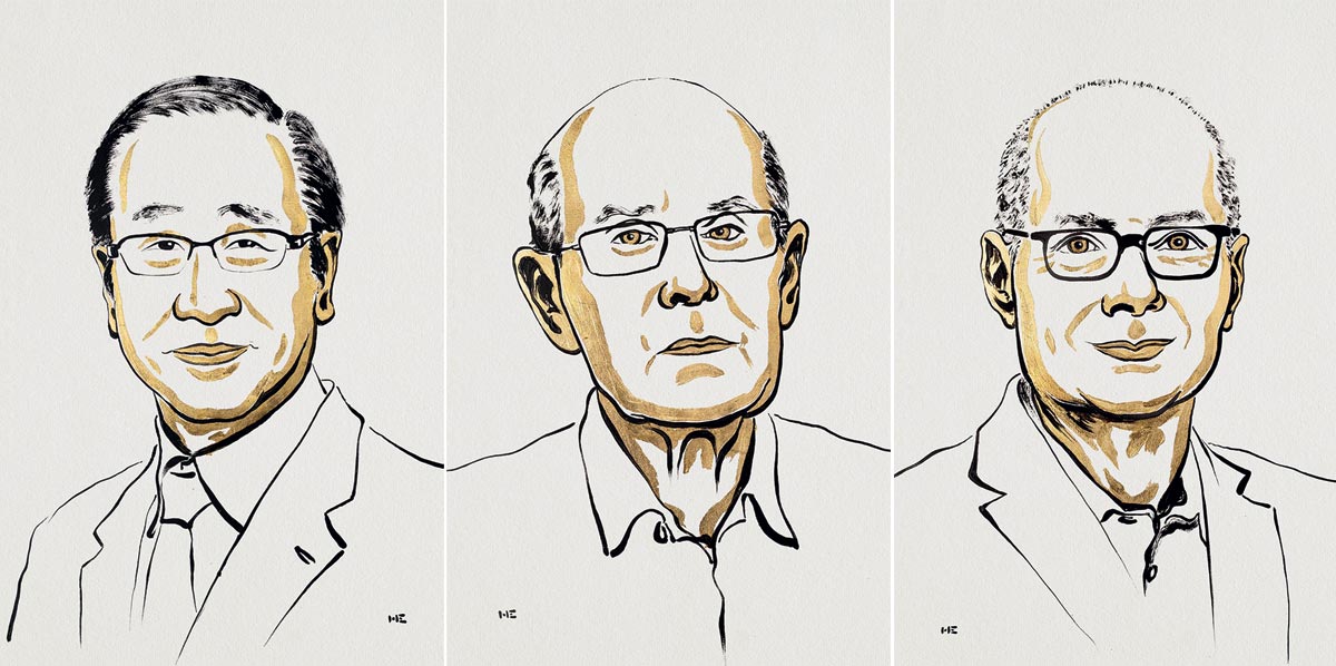 Сусуму Китагава, Ричард Робсон и Омар Яги. Источник: NobelPrize